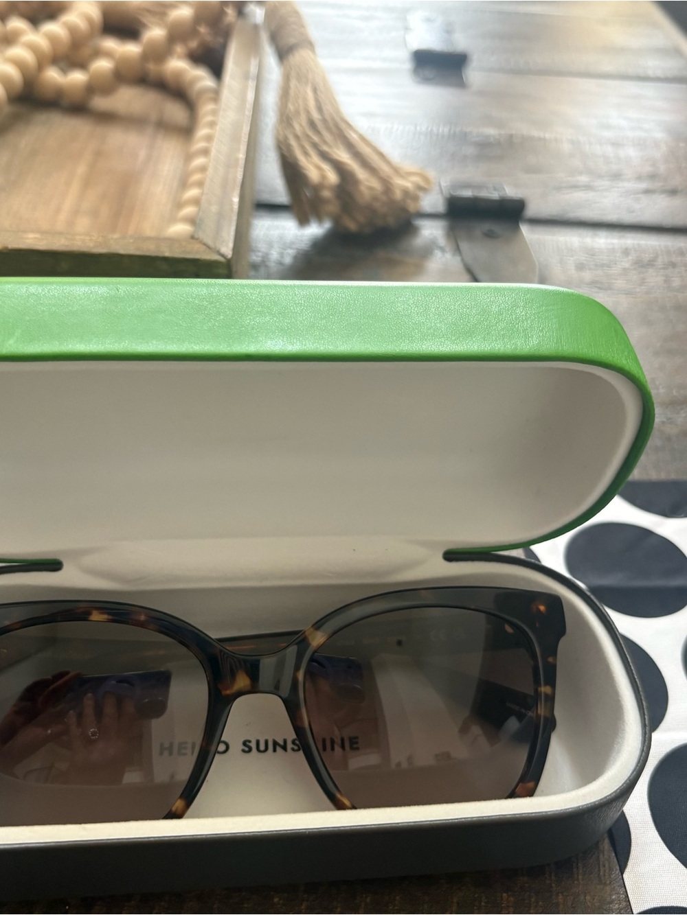 kate spade Kiya/S Square Tortoiseshell Frame Sunglasses + Case & Cloth - Picture 4 of 10